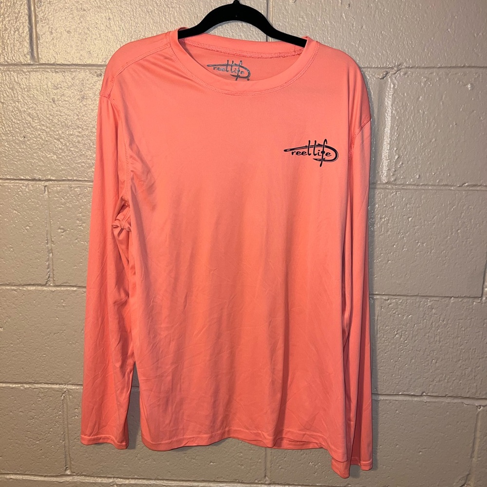 Reel Life Coral Long Sleeve Tee